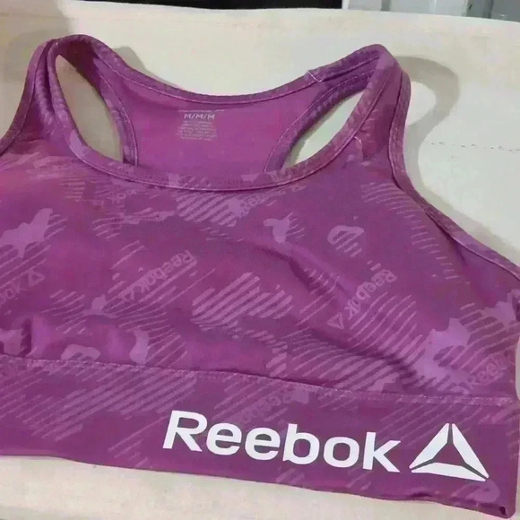 Reebok‎ Women’s Plum Purple Prime Essential Medium Sports Bra Size M - Picture 1 of 4